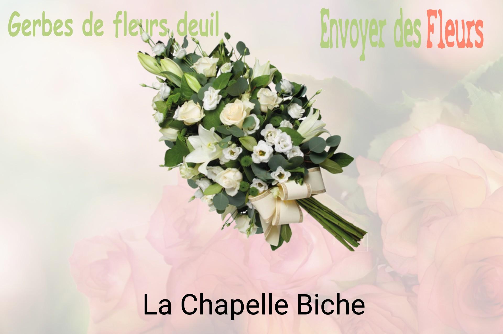 Gerbe de fleurs de deuil livrée à La Chapelle-Biche